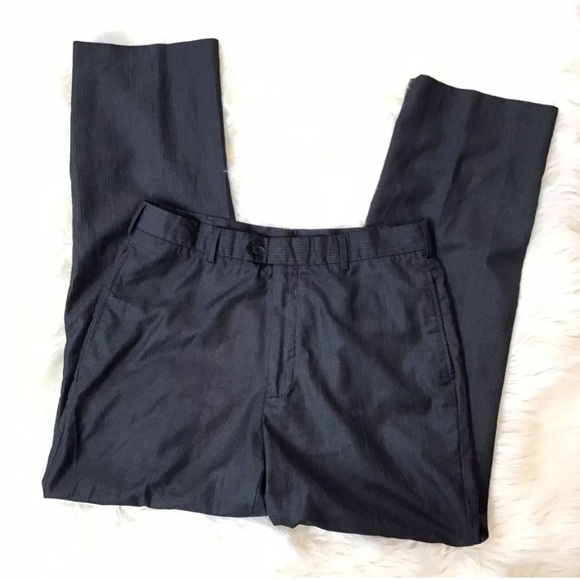 Studio New York by Henry Grethel Mens Gray & Blue Pin Stripe Dress Pants 36X32. - Picture 3 of 10